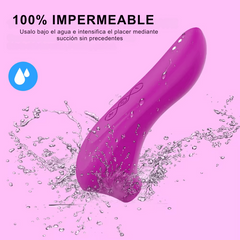 Succionador Vibrador para Clítoris y Pezones Recargable Rosa/Morado