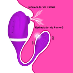 Bala Vibradora con Sucionador de Clítoris y Estimulador Tipo Lengua GM02Pro