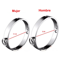 Collar para Sumisión BDSM de Metál con Cadena y Sujetador de Cuero