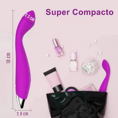 Dildo Vibrador Tipo Varita con Masajeador de Punto G Texturizado