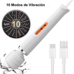 Masajeador de Clítoris Vibrador Varita Grande con Cabeza Flexible AV024