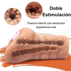 Masturbador Manual con Sensación y Forma Real de Vagina y Boca