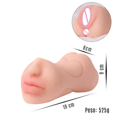Masturbador Manual con Sensación y Forma Real de Vagina y Boca