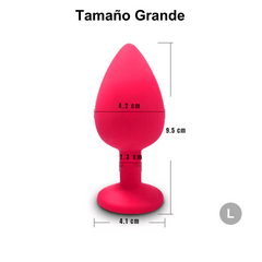 Plug Anal Rosa Tamaños Chico Mediano Grande con Base de Diamante AP+ZD