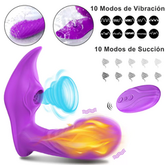 Vibrador con Succionador de Clítoris con 20 Velocidades y Control Remoto Inalámbrico CD05