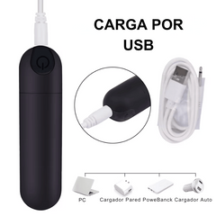 Mini Bala Vibradora de 10 Velocidades de Vibración Estimulador de Clítoris