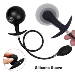 Plug Anal BDSM con Dilatador Expandible Mediante Bombeo