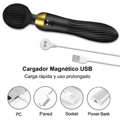 Consolador de Varita Masajeador de Clítoris Vibrador con Cabeza Flexible AV005