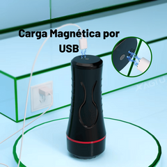 Copa Masturbadora con Vibrador para Pene Forma Vaginal y Textura Real