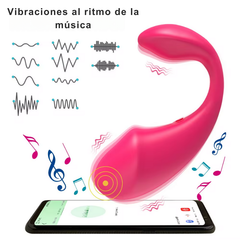 Vibrador Curvo Doble con Control Remoto inalámbrico por Bluetooth y aplicación TD023