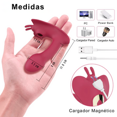 Consolador Estimulador de Clítoris con Succionador y Control de Aplicación por Bluetooth para Parejas CD16
