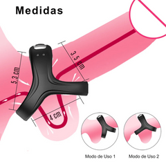 Anillo Vibrador Retardante de Eyaculación con 10 Estilos de Vibración