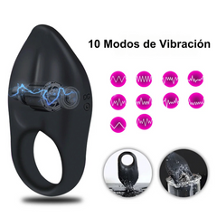 Anillo Vibrador Retardante de Eyaculación para Pene con Estimulador de Clítoris y Control Remoto