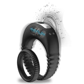 Anillo Vibrador Retardante de Eyaculación para Pene y Testiculos con Estimulador de Clítoris