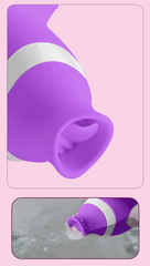 Vibrador Succionador de clítoris 2 en 1 con Masajeador Tipo Lengua