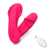 Vibrador de Clítoris con Dildo Retráctil con Control Remoto