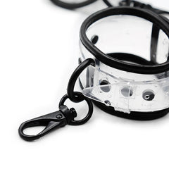 Kit de Collar y Esposas de Manos y Pies BDSM Transparentes