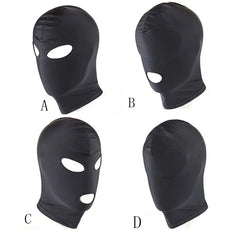 Máscara BDSM Completa con Cobertura en Ojos o Boca para Juegos de Sumisión Elástica Transpirable Unisex