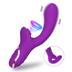 Dildo Vibrador con Succionador de Clítoris y Estimulador de Punto G