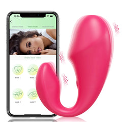 Vibrador Curvo Doble con Control Remoto inalámbrico por Bluetooth y aplicación TD023
