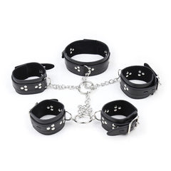 Kit de Collar y Esposas para Manos y Brazos para BDSM