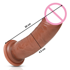 Dildo con Textura Realista de 3 Tamaños Distintos con Ventosa