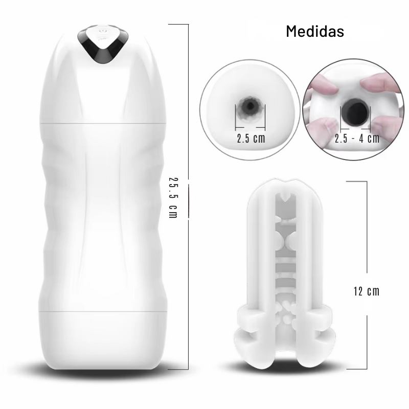Copa Masturbadora Automática para Hombres con Succión y Sensación de Penetración con Textura Vaginal FJB15-TLUDA