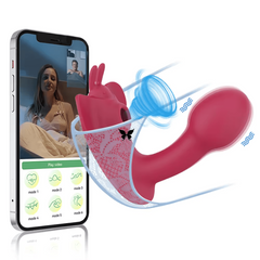Consolador Estimulador de Clítoris con Succionador y Control de Aplicación por Bluetooth para Parejas CD16
