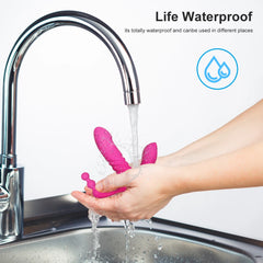 Dildo Vibrador con Crecimiento Automático y con Estimulador Anal y Estimulador de Clítoris con Control Remoto